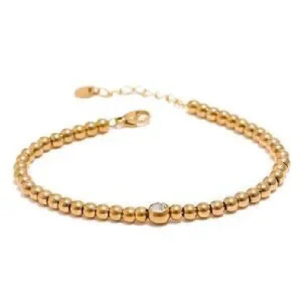 18K Gold Plated Beaded Bangle